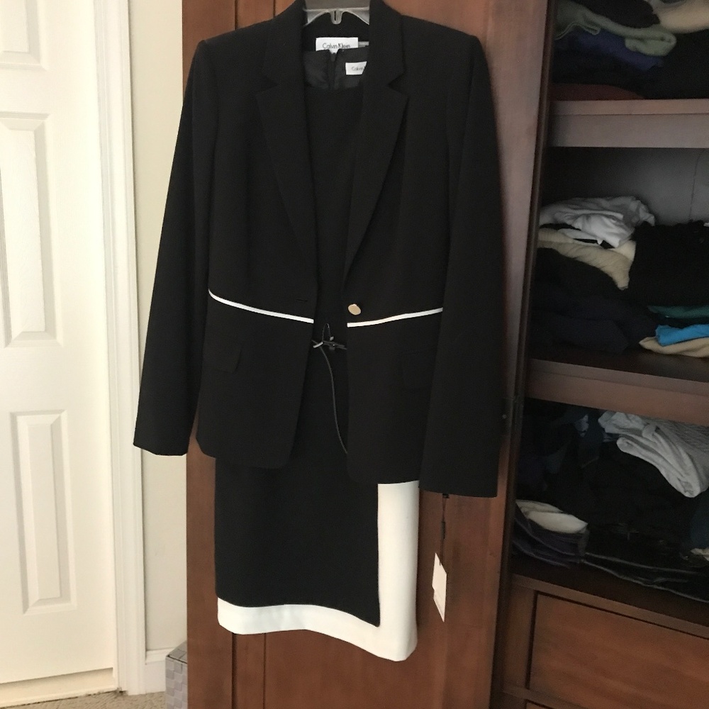 CALVIN KLEIN SET, DRESS & JACKET, NWT